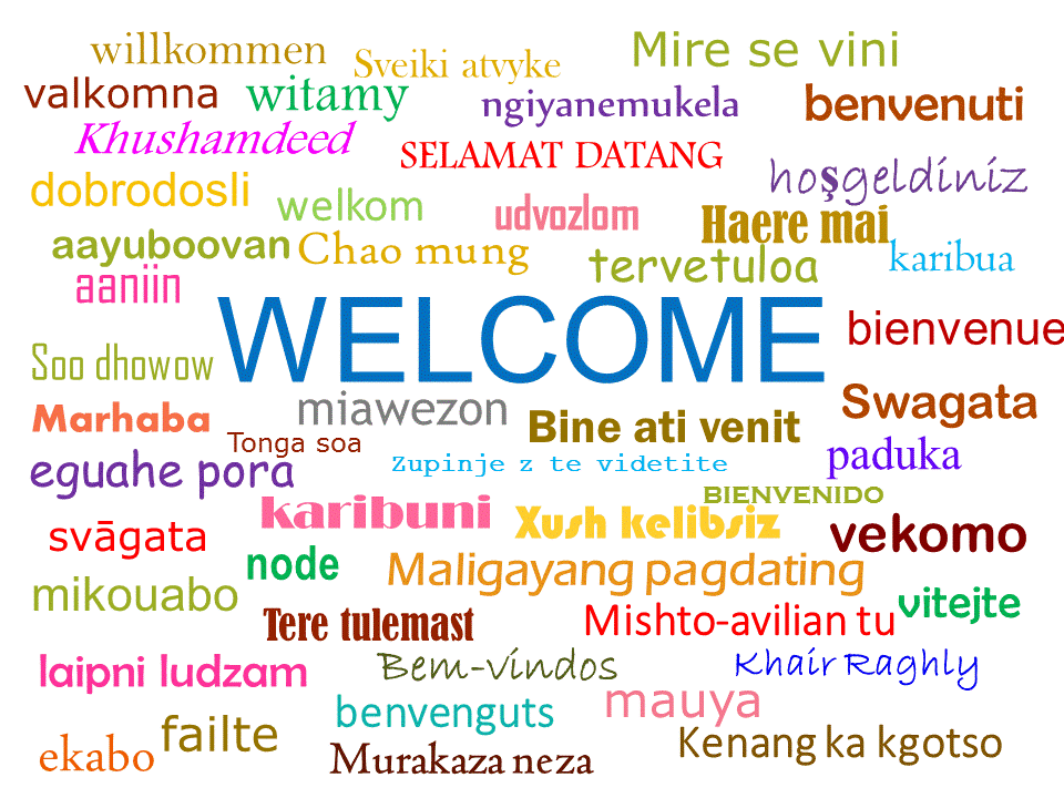 Welcome In Different Languages Printable